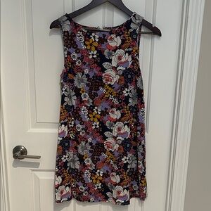 Modcloth Floral Mini Dress - Navy and Multicolor